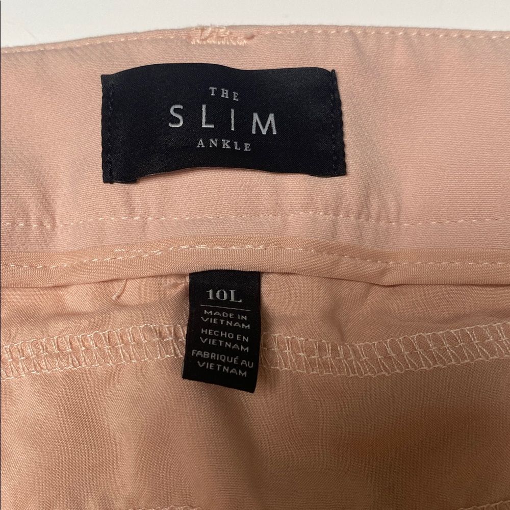 White House Black Market The Slim Ankle Light Pink Pants Women's Size 10L - Picture 9 of 16